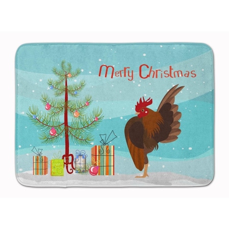 Carolines Treasures Malaysian Serama Chicken Christmas Machine Washable Memory Foam Mat BB9209RUG